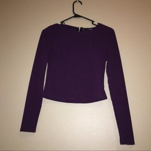 Purple sweater crop top